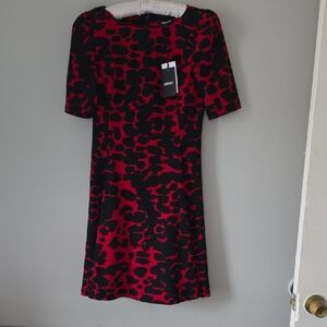 DKNY Red and Black Women's Dress.  NWT